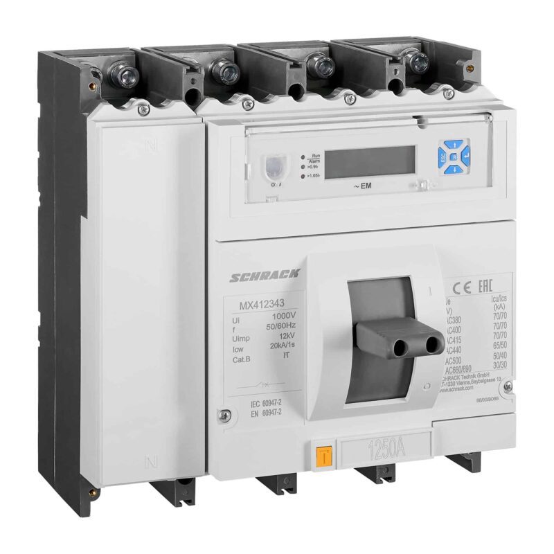 Intreruptor automat MCCB, marime 3, 3P, 70kA, fix, 1250A - SKU:  MX412343