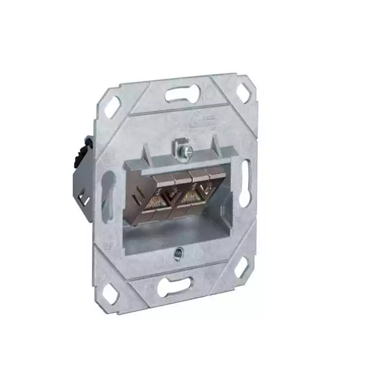 Modul Patch 2 Porturi Cat.6 8/8 Ecranat cu Suport - SKU:  G3175