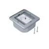 Priza de podea deschidere tip aripa din inox slefuit Rastec 45 U RJ45 - SKU:  BSFRJ45R45E