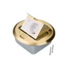 Priza de podea rotunda din placa turnata din bronz cu priza Rastec 45 U. RJ46 - SKU:  BSRRJ45R45B