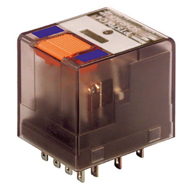 Releu intermediar 14 pini, 24VDC, 6A, 4CC, cu LED si dioda - SKU:  PT570LC4