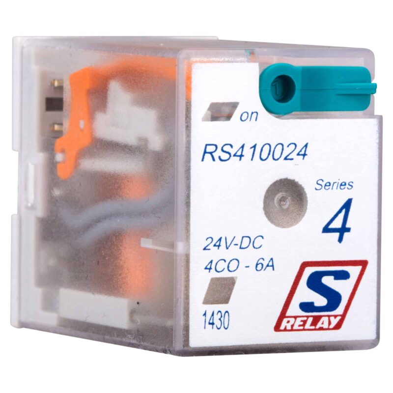 Releu fisabil 14 pini, 24VDC, 6A, 4 contacte - SKU:  RS410024