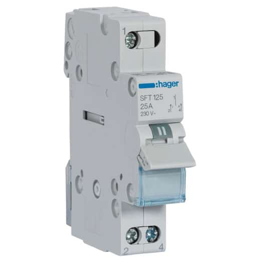 Inversor punct comun superior 1P 1-0-2 25A IP20 - SKU:  SFT125