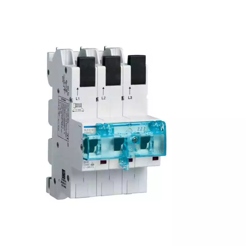 Siguranta automata selectiva 3 Poli E 16A Montaj Ras Cupru QuickConnect - SKU:  HTS316E