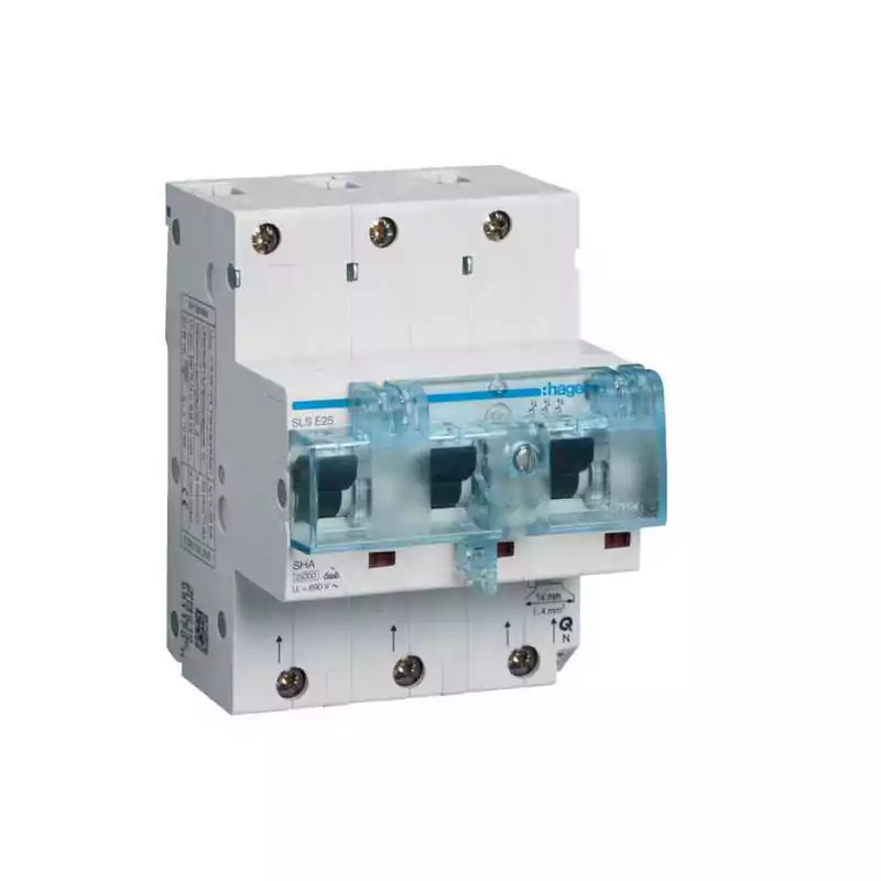 Siguranta automata selectiva 3 Poli 25A Caracteristica E Montaj Sina DIN - SKU:  HTN325E