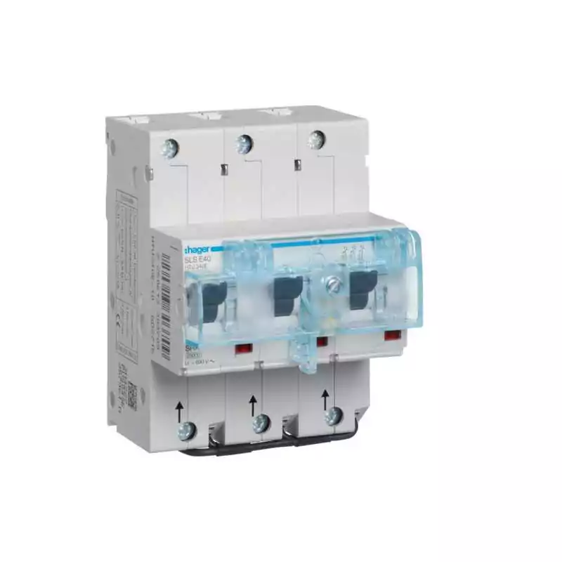 Siguranta automata selectiva 3 Poli E 40A Montaj Sina DIN - SKU:  HTU340E
