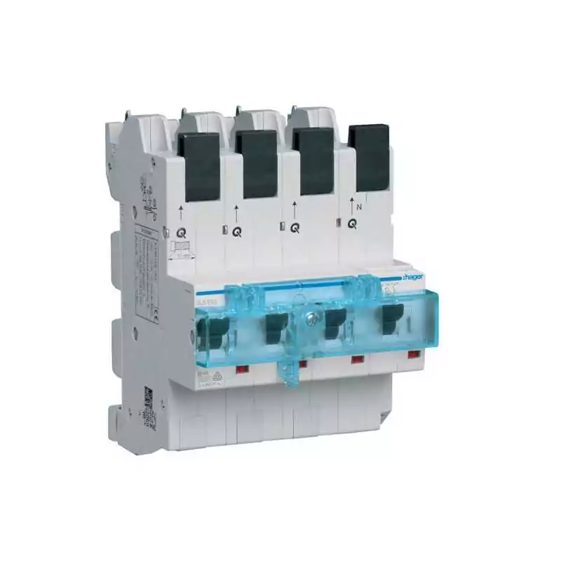 Siguranta automata selectiva 4 Poli 3P+N Curba E 50A Montaj Ras - SKU:  HTS650E