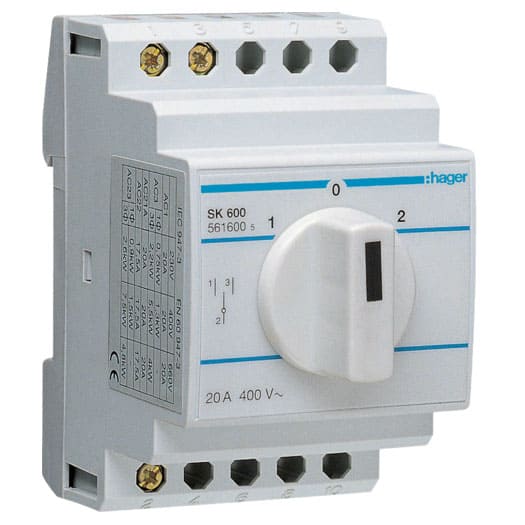Comutator principal 1P 20A 400VAC cu pozitie zero - SKU:  SK600