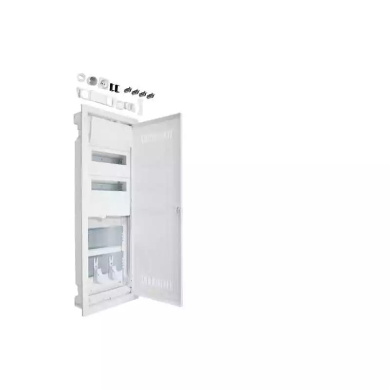 Tablou Electric Hager Volta Hybrid Incastrat ST, 24PLE, 2 Contra Placa, Priza si Usa Din Plastic - SKU:  VU602WWH