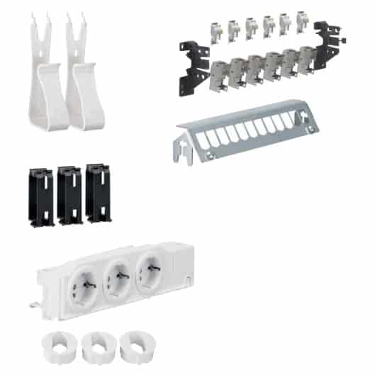 Set multimedia univers cu bloc 3 prize Schuko si patch panel 6xRJ45 - SKU:  UM00M1