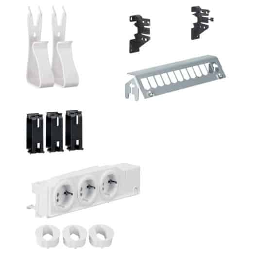 Set multimedia univers cu bloc 3 prize Schuko si suport patch panel - SKU:  UM00M2