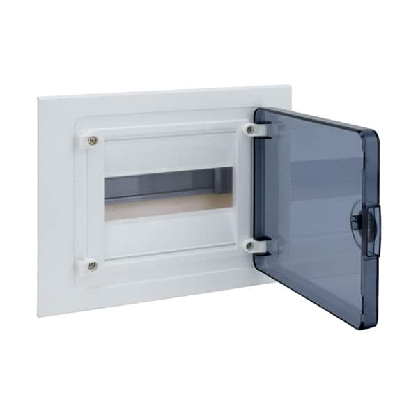 Tablou electric PVC incastrat 8 module cu usa transparenta IP40 - SKU:  VF108TD