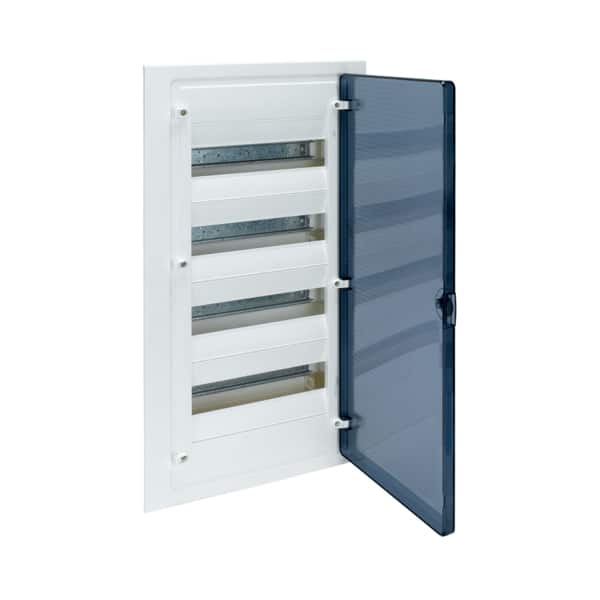 Tablou electric PVC incastrat 48 module 4X12 cu usa transparenta IP40 - SKU:  VF412TD