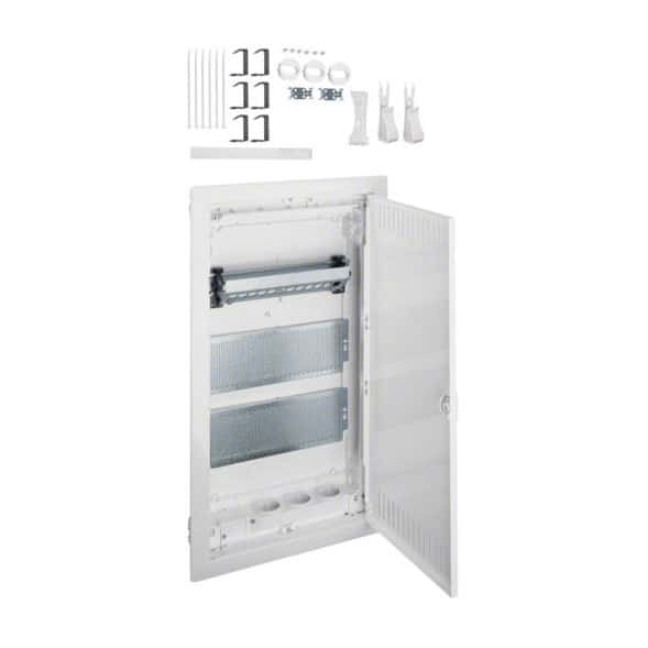 Tablou electric metalic incastrat Volta multimedia 3 prize Schuko - SKU:  VU36NW