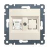 Mecanism priza RJ45 UTP cat.5e incastrat crem Lumina2 - SKU:  WL2111