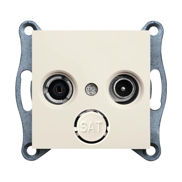 Mecanism priza TV-R de capat incastrat crem Lumina2 - SKU:  WL3011