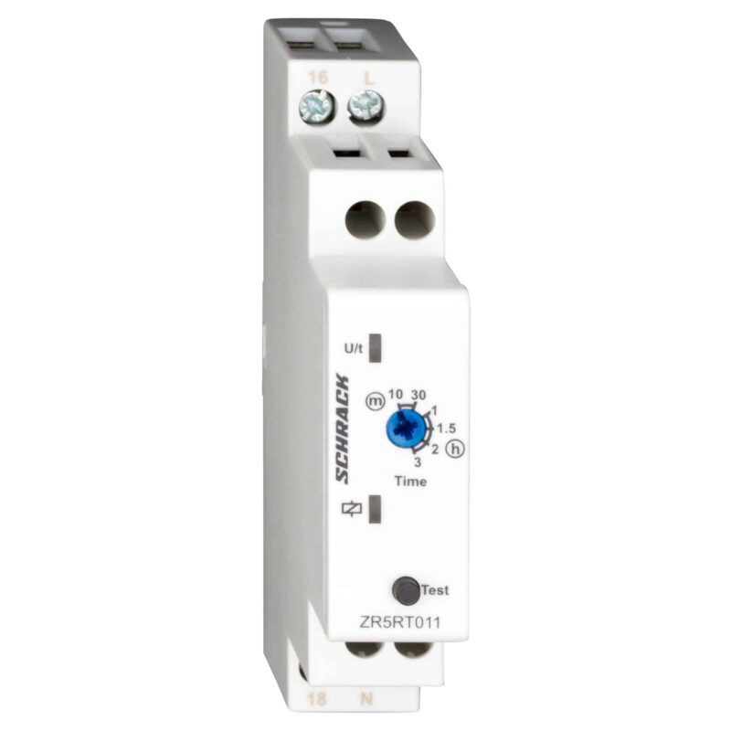 Releu de timp multifunctional pentru verificarea iluminatului de siguranta, 230VAC, 8A, 1CC - SKU:  ZR5RT011