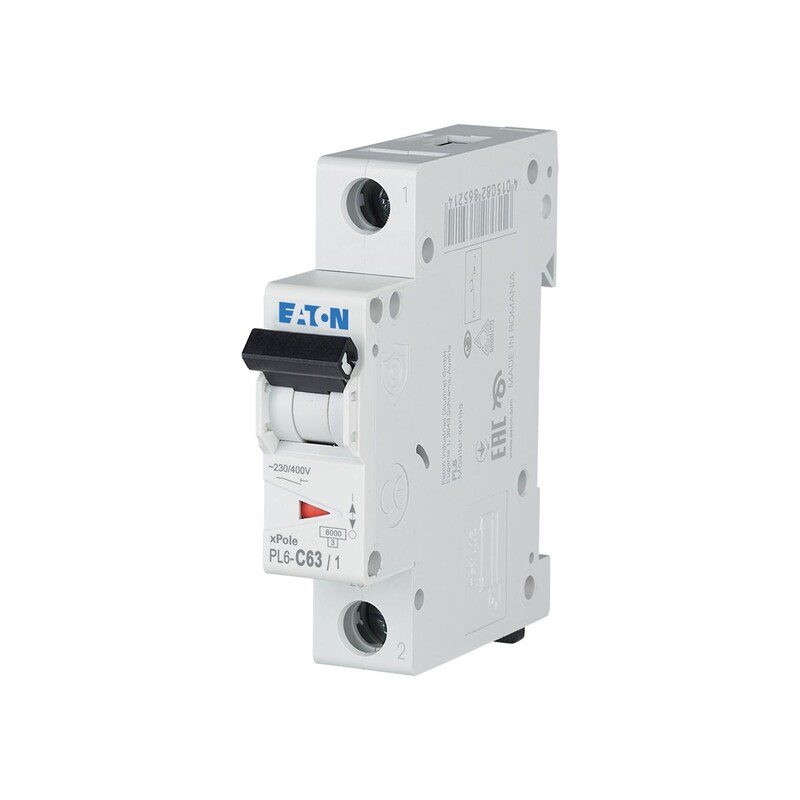 Intrerupator automat unipolar PL6-C63/1, 63A, caracteristica C, 6kA - SKU:  286539
