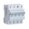 Disjunctor tetrapolar 25A curba C 6kA Hager 3P+N - SKU: MCS625